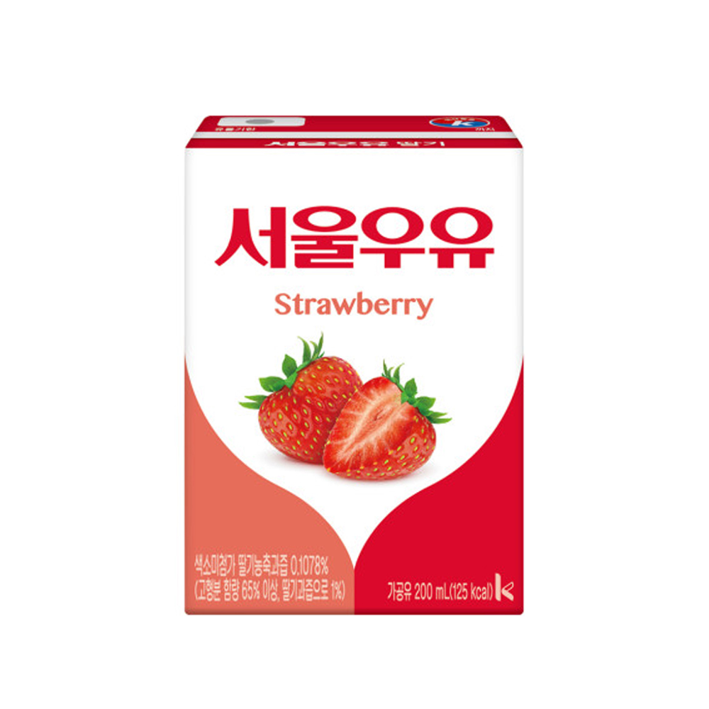 멸균 딸기우유 이미지 1