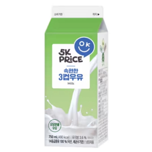 5K프라이스 속편한 3컵우유